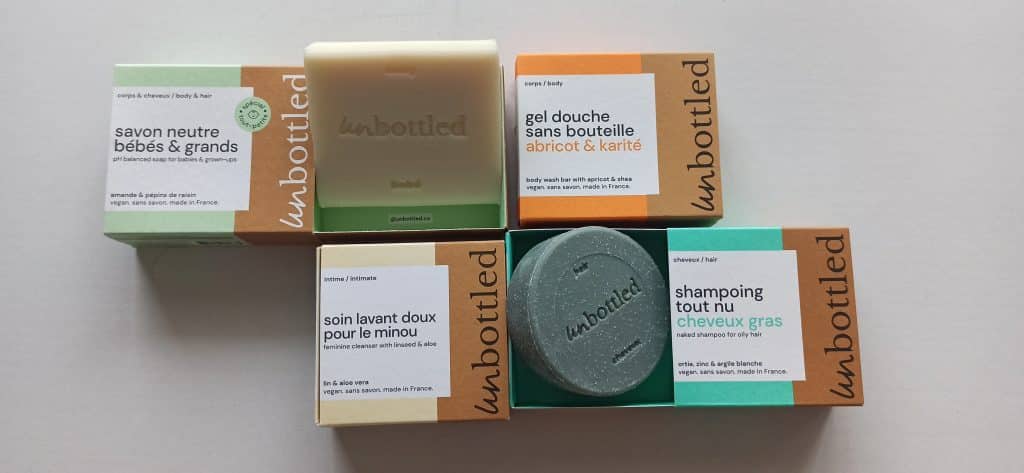 savons unbottled pour salle de bain zéro déchet